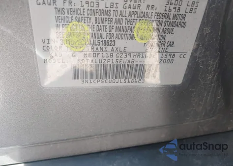 2018 Nissan Kicks Sr из США, поврежденный, VIN 3N1CP5CU0JL518623